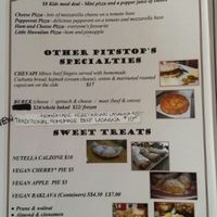 menu 2 at Pitstop Pizza in Coorparoo