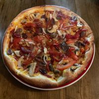 Delicious vegan pizza at Pitstop Pizza in Coorparoo