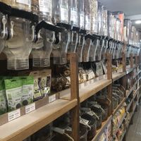 Lots of bulk cereals, grains, etc... at Biofrade - A Loja da Horta in Parede