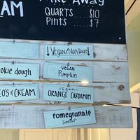 Vegan options at Sweet Scoops in Sonoma