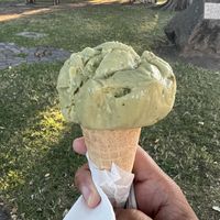 Vegan pistachio ice cream   at Sweet Scoops in Sonoma