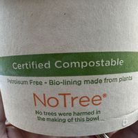Compostable containers  at Sweet Scoops in Sonoma