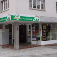 outsite the store at Naturkost Lowenzahn in Metzingen