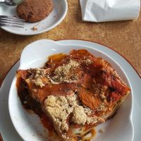 Amazing vegan lasagne at Village Green in Jerusalem