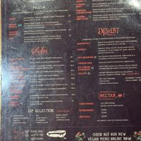 Back of menu at Hell Pizza in Queenstown