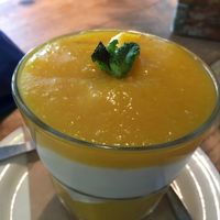 Papaya and Coconut Yogurt at Campbell's Canal Cafe in North West London