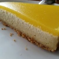 lemon cheesecake at Campbell's Canal Cafe in North West London