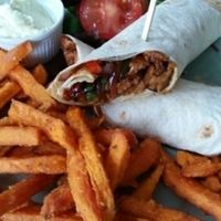 special wrap and sweet potato wrap at Campbell's Canal Cafe in North West London