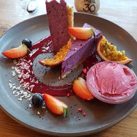 Red fruits cheese cake at Souls in Copenhagen