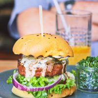 Soul Burger with a Beyond Meat patty at Souls in Copenhagen