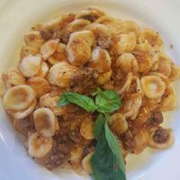 Vegan bolognese pasta at Fuori di Zucca in Tenerife