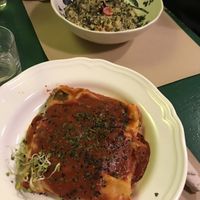 Caneloni and risotto at Fuori di Zucca in Tenerife