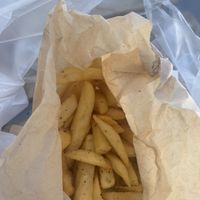 Good hot fries  at FalafeLand in Santorini