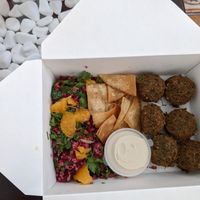 Box at FalafeLand in Santorini