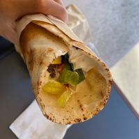 Mayo Wrap (vegan) at FalafeLand in Santorini