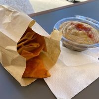 Baba Ghaboush with Pita Chips at FalafeLand in Santorini