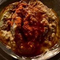 Amazing bubbaganoush  at FalafeLand in Santorini