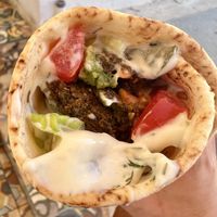 Went back & had large “Mayo” Falafel - so good  at FalafeLand in Santorini
