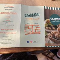 More menu  at FalafeLand in Santorini