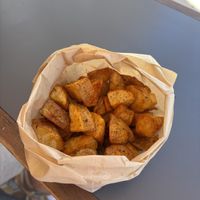Potatoes  at FalafeLand in Santorini