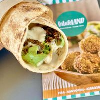 Delicious falafel wrap✨  at FalafeLand in Santorini