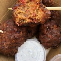 Tomato balls at FalafeLand in Santorini