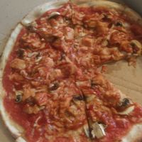 Mega Pulled Pork Pizza. at Italia Uno in Sheffield