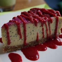 Cheesecake w/Poppy Seeds (vegan) at The Beginnings - Kr.Barona Iela in Riga