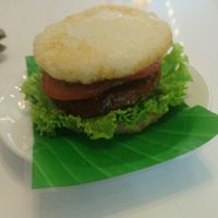 rice burger at Healthy Farm - Tran Hung Dao District 1 in Ho Chi Minh City