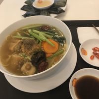 Duck noodle soup & dumplings  at Healthy Farm - Tran Hung Dao District 1 in Ho Chi Minh City