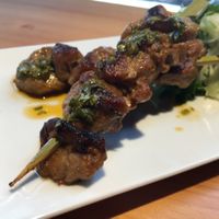 seitan skewer  at El Maderal in Barcelona