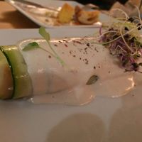 raw zucchini cannelloni with cashew cheese at El Maderal in Barcelona