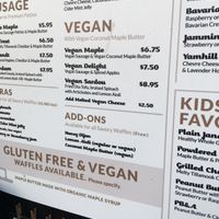 Menu at Smaaken Waffle Sandwiches - Food Truck in Portland
