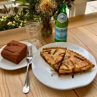 Pumpkin bar and vegan asparagus tarts at Gluten Free Gem in Portland