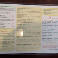 Yellow is the vegan part of the menu (September 2020) at Dang Good Vietnamese Restaurant in Edmonton