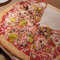 "build it" Vegan pizza with toppings  at Mellow Mushroom in Sanford