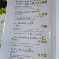 Menu ( bad pic, sorry) at Escondidinho in Mafra
