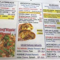 Menu at Veg-In YYC Re-Planted in Calgary