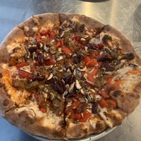 Veggie Fiona with vegan cheese  at La FiAmma in Bellingham