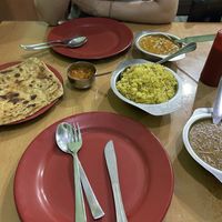 Black and yellow bean dals (black bean dal is our favorite)  at New Satkar Vegetarian Restaurant in Kathmandu