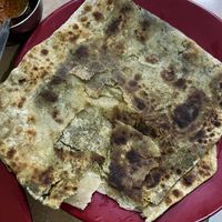 Spinach paratha  at New Satkar Vegetarian Restaurant in Kathmandu