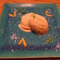 banana ice cream  at Ukishima Garden in Kyoto