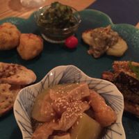 Assorted tapas at Ukishima Garden in Kyoto