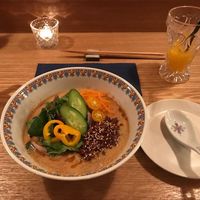 Creamy curry with ramen noodles. at Ukishima Garden in Kyoto