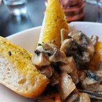 creamy mushroom starter at Voltaire at Voltaire in Bangor