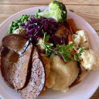 Seitan roast at Voltaire in Bangor