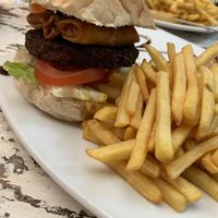 Who wouldn’t want spring rolls in a burger  at Voltaire in Bangor