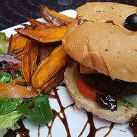 Ninja burger at Voltaire in Bangor