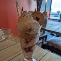 Jammie dodger sundae at Voltaire in Bangor