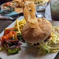 The Big Bada Boom Burger at Voltaire in Bangor